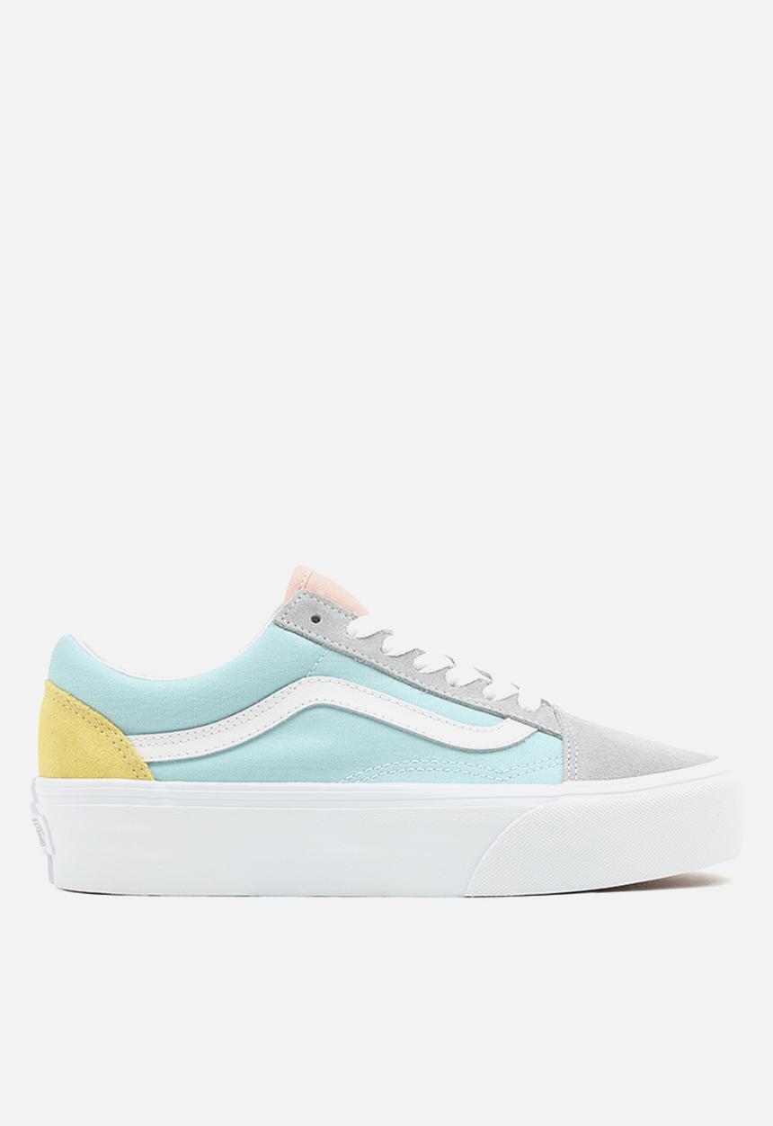 Vans - Old skool platform - (color block) pastel/true white