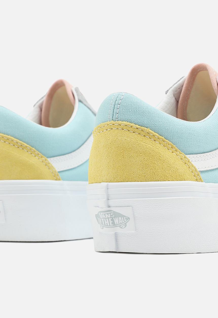 Vans - Old skool platform - (color block) pastel/true white