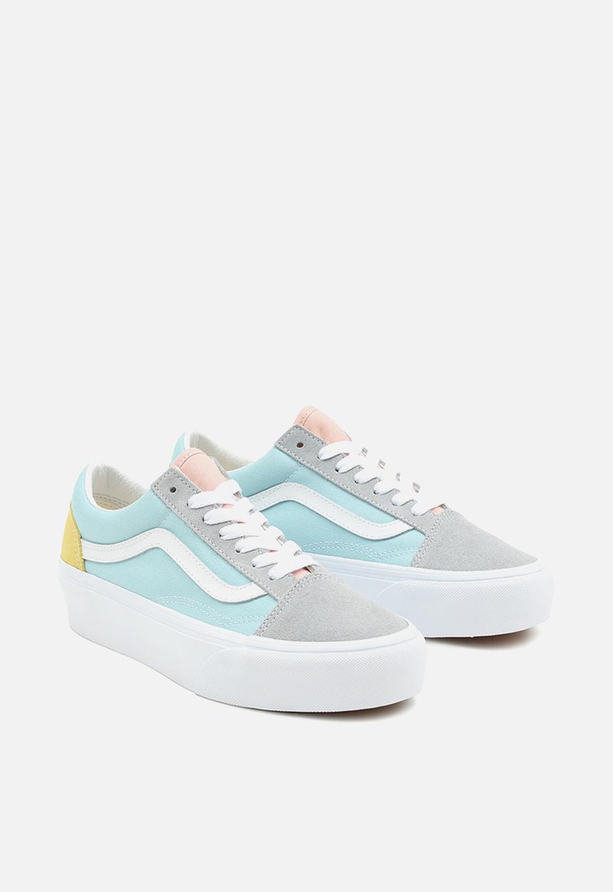 Vans - Old skool platform - (color block) pastel/true white