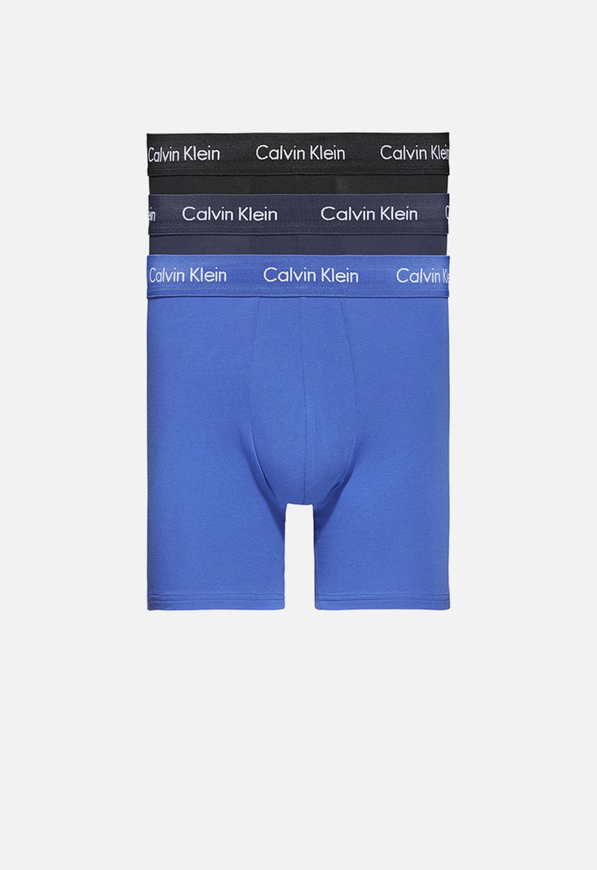 Calvin Klein - 3p boxer brief - black/cobalt w/blue