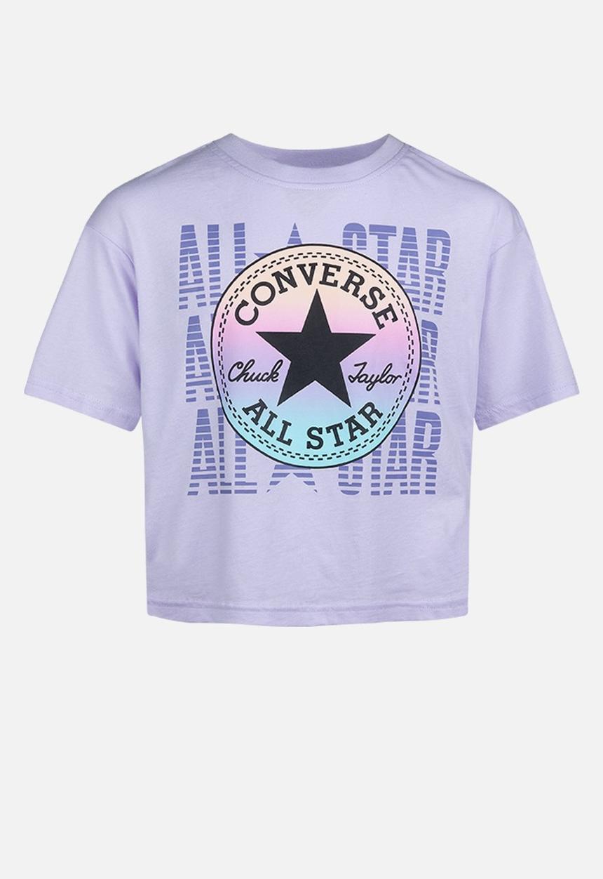 Converse - Converse short sleeve ruched knit top  - violet frost