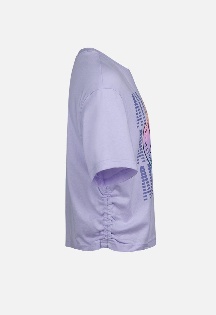 Converse - Converse short sleeve ruched knit top  - violet frost