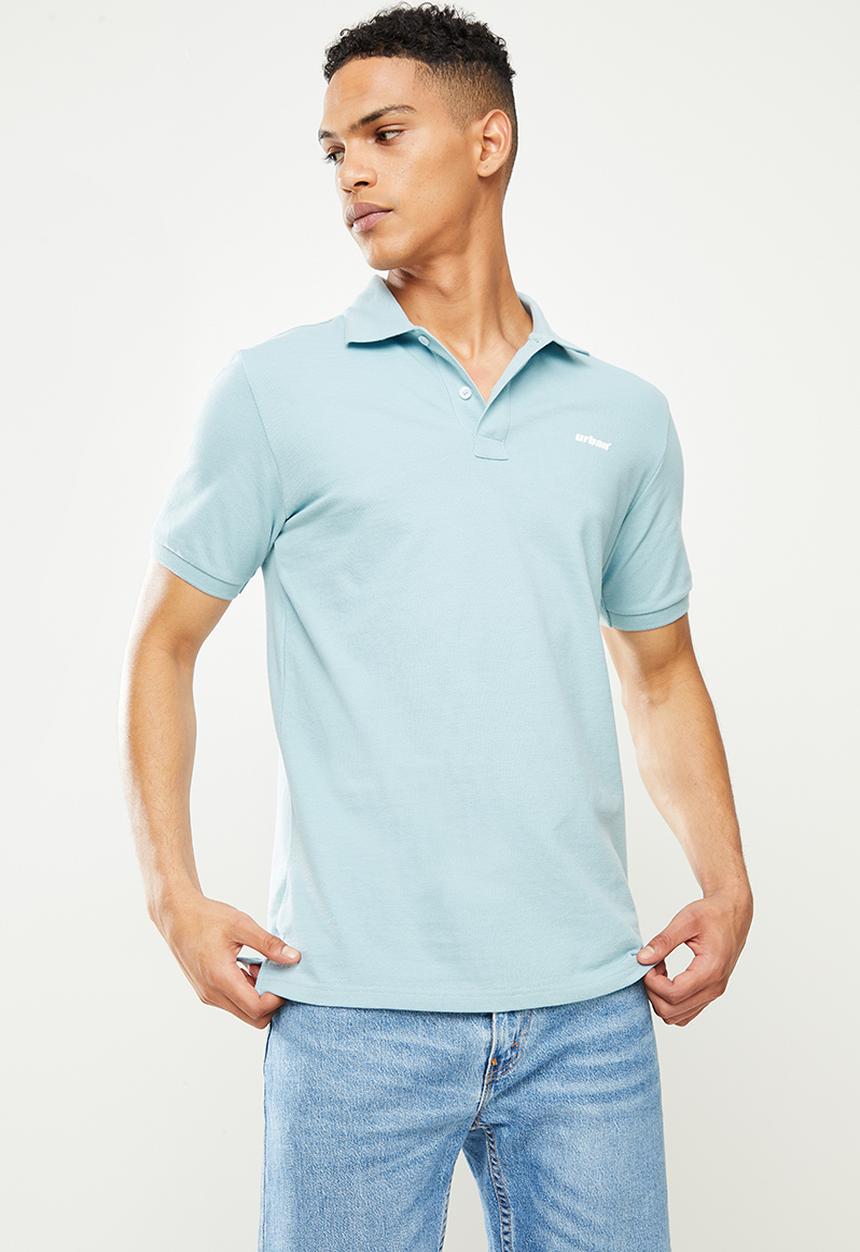 urban° - Urban pastel short sleeve golfer - light blue