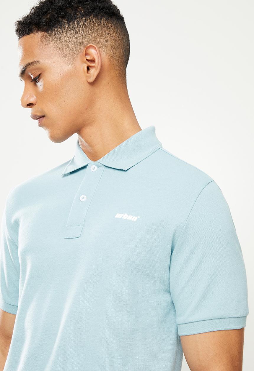 urban° - Urban pastel short sleeve golfer - light blue