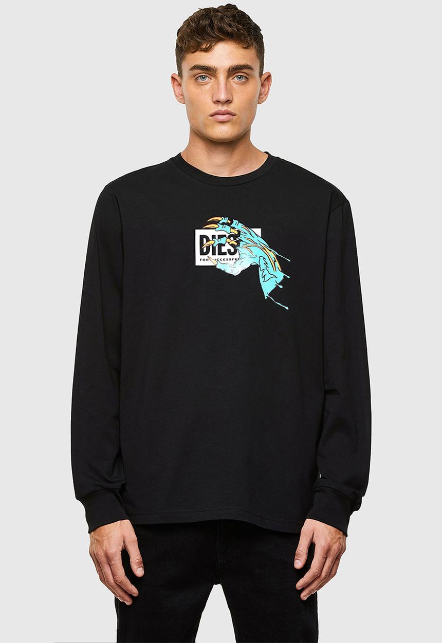 Diesel  - T-just-ls-a1 T-shirt - black