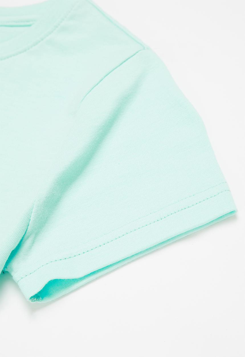 FILA - Mono f-box print T-shirt - tranquility blue