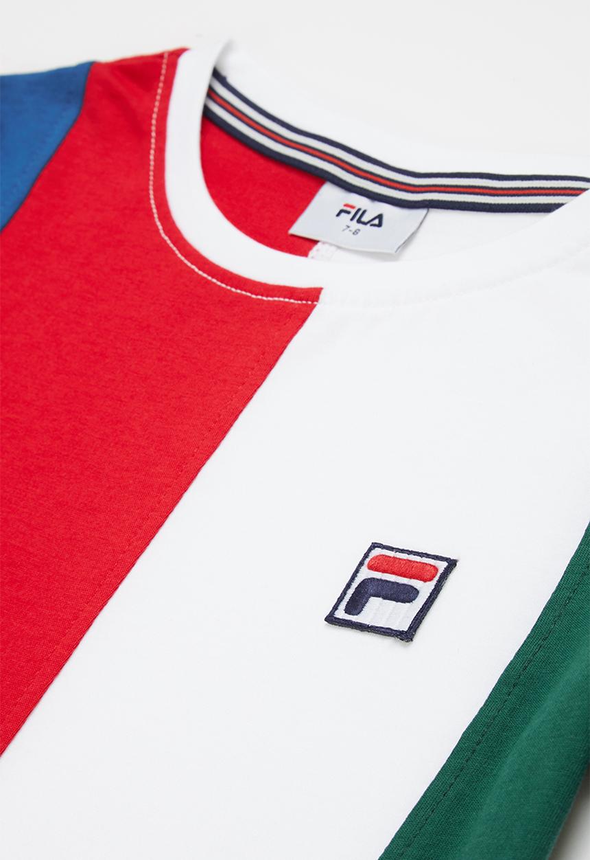 FILA - Fano T-shirt - blue infite / chinese red / white / forest green