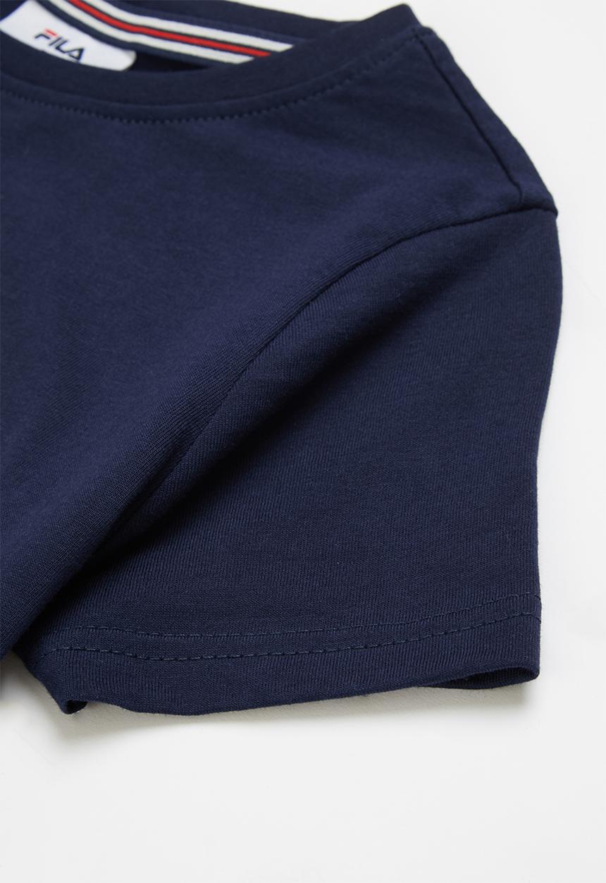 FILA - Mono deckle T-shirt - peacoat