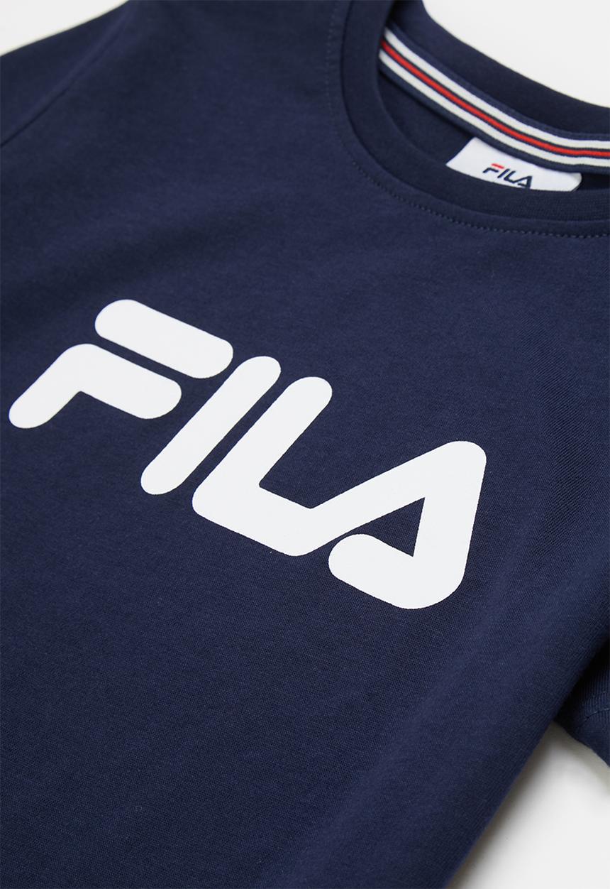 FILA - Mono deckle T-shirt - peacoat