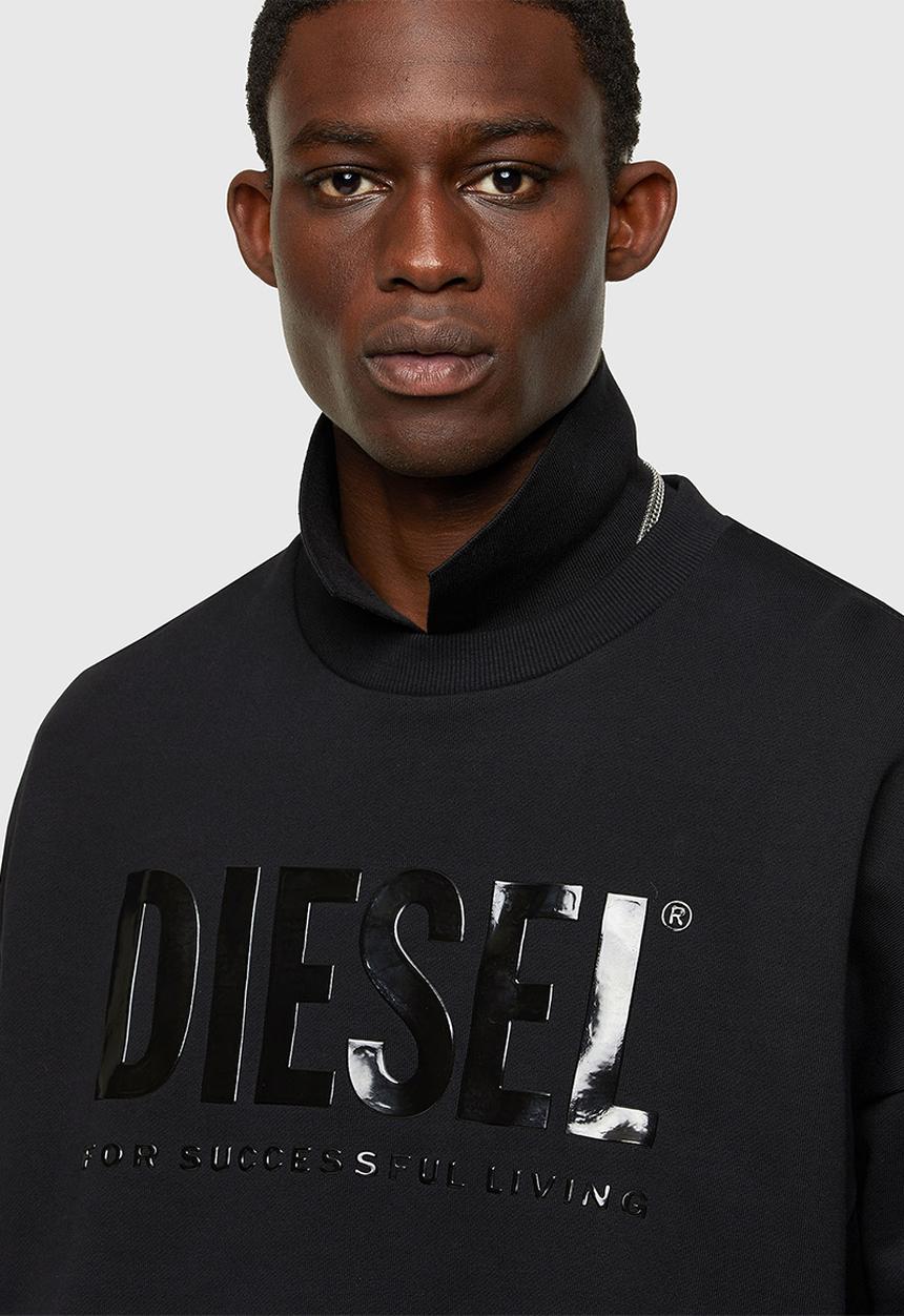 Diesel  - S-mart-inlogo sweatshirt - black