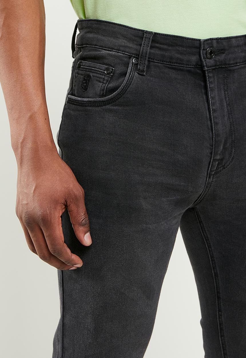 Pringle of Scotland - Washed out black slim fit denim - washed out black