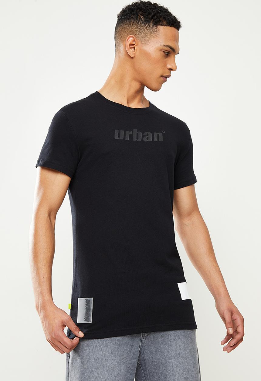 urban° - Urban printed short sleeve tee - black