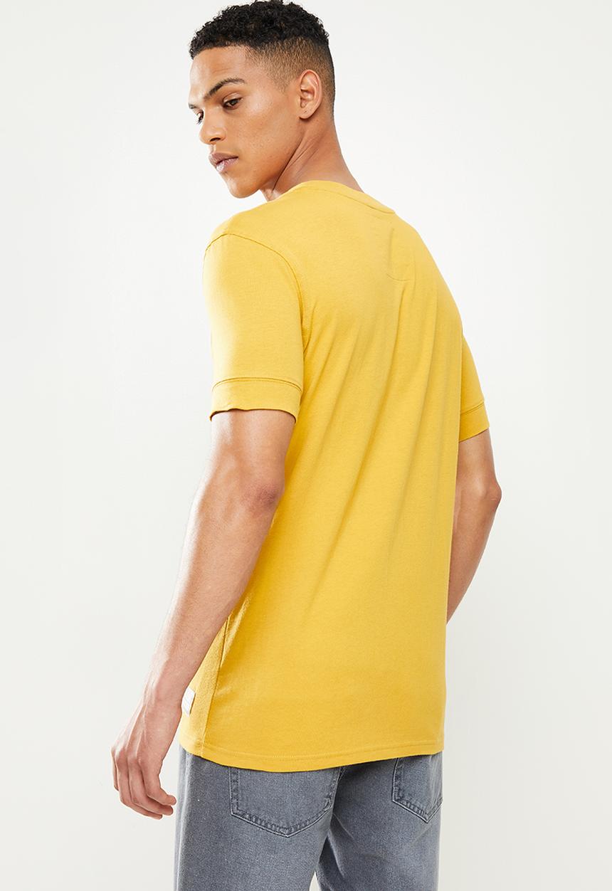 urban° - Urban oversized logo print short sleeve tee - yellow
