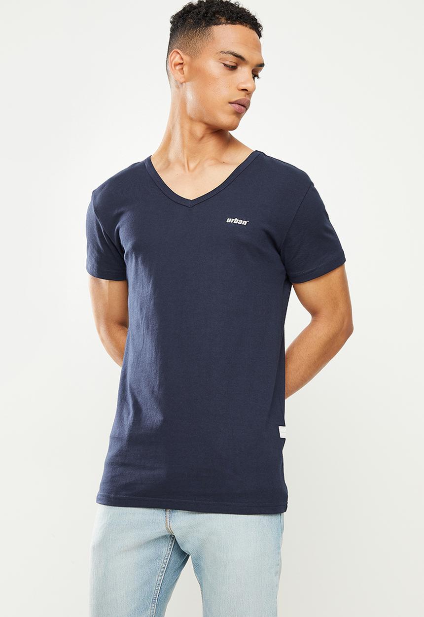 urban° - Urban v-neck short sleeve tee - navy