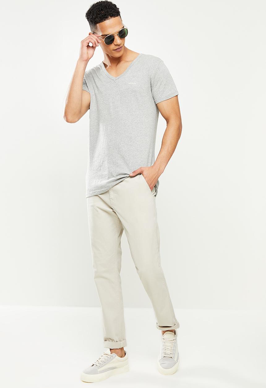 urban° - Urban v-neck short sleeve tee - grey 