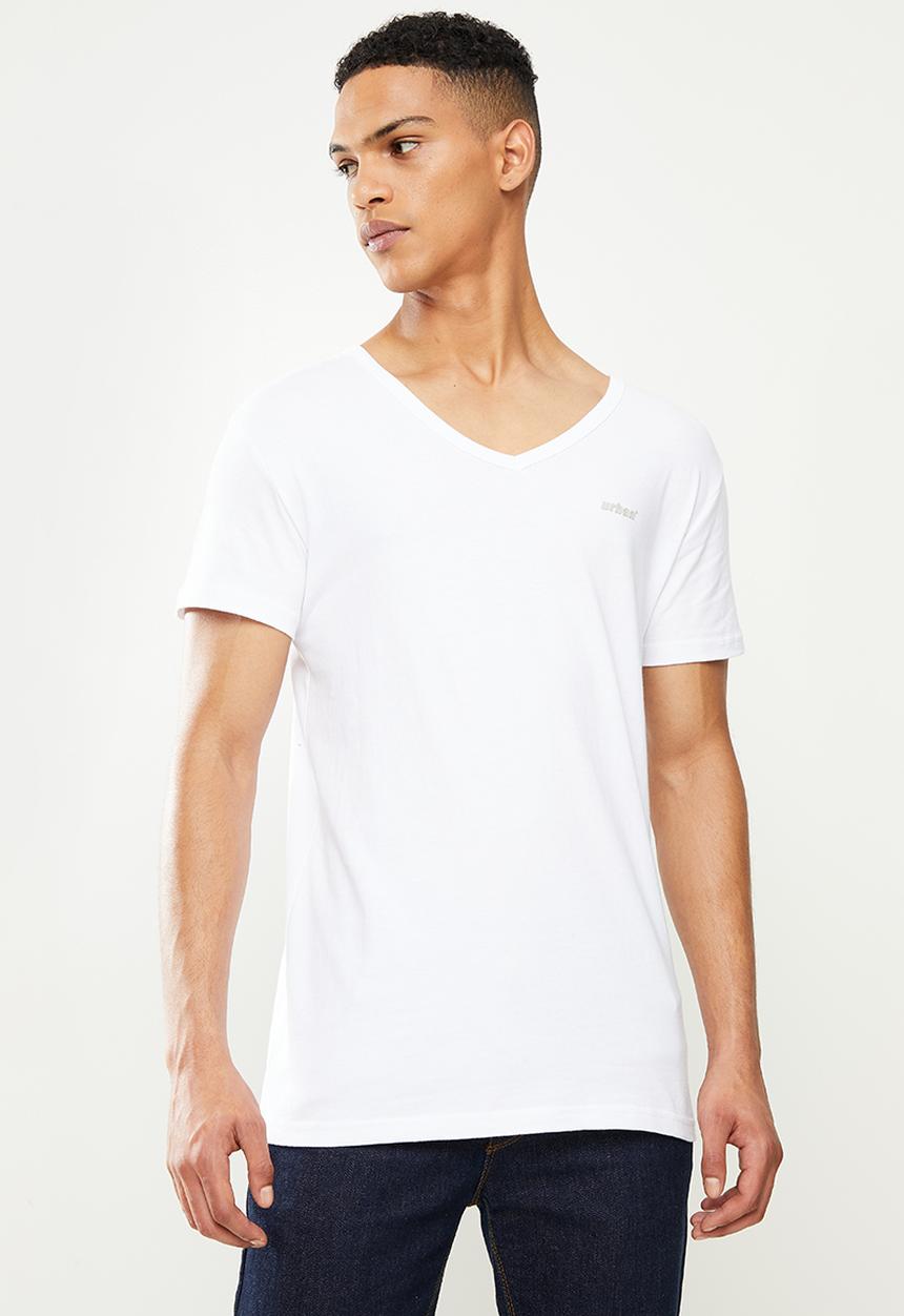urban° - Urban v-neck short sleeve tee - white