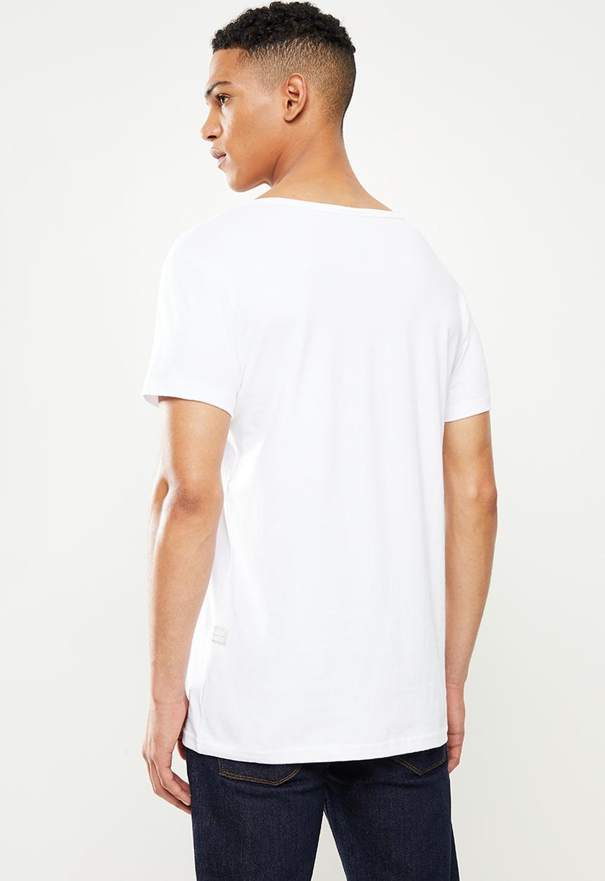 urban° - Urban v-neck short sleeve tee - white