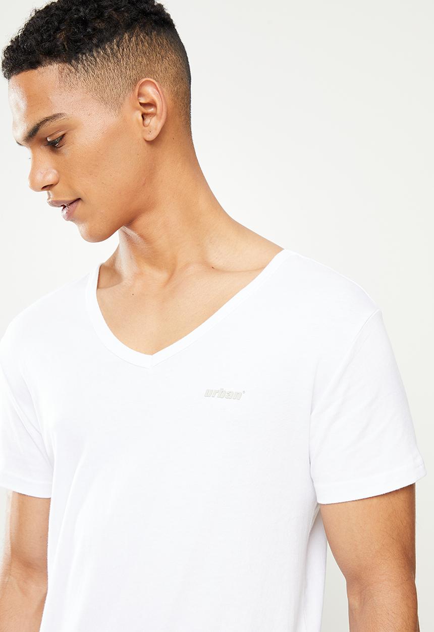 urban° - Urban v-neck short sleeve tee - white