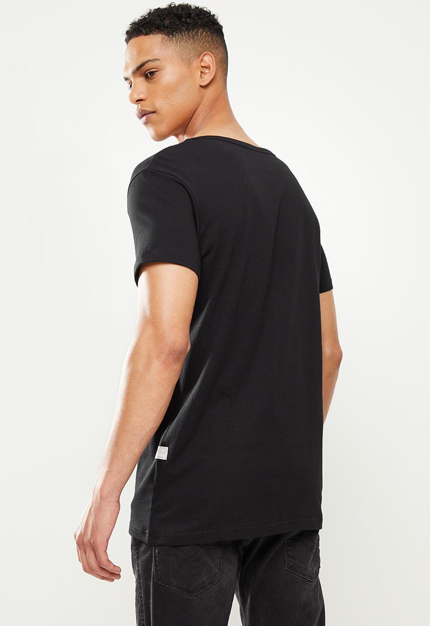 urban° - Urban v-neck short sleeve tee - black