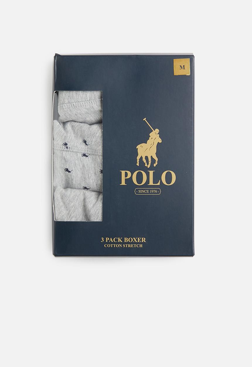 POLO - Classic knit boxer 3-pack - grey