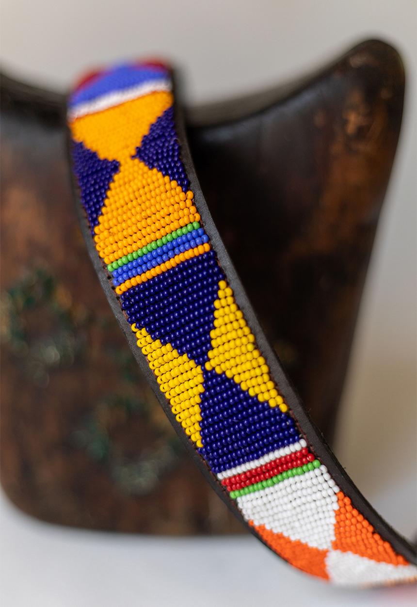 Sila + Bo - Pattern beaded collar - multi 