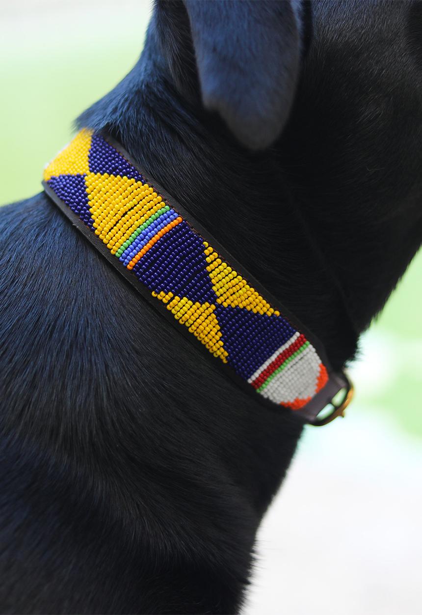 Sila + Bo - Pattern beaded collar - multi 