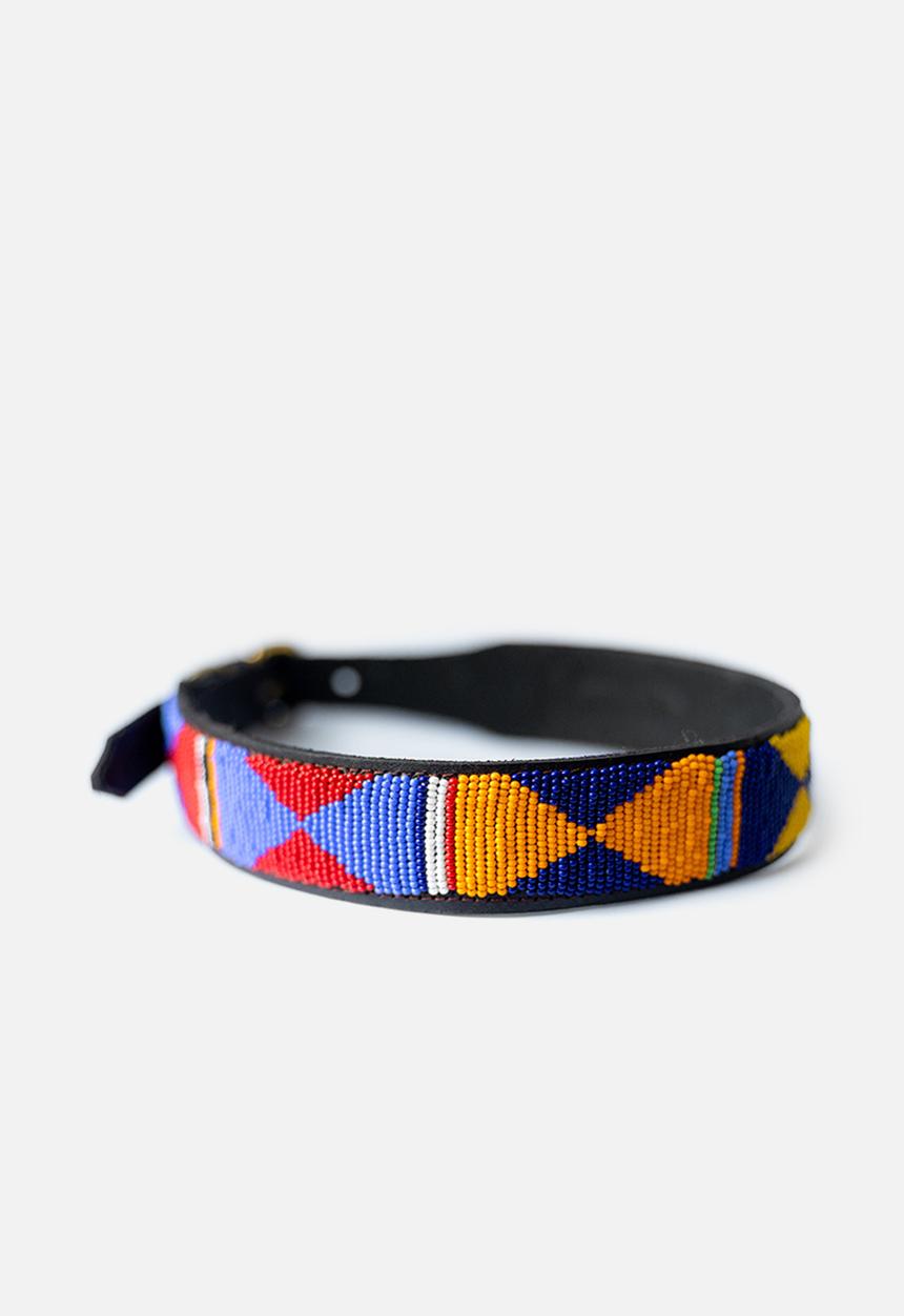 Sila + Bo - Pattern beaded collar - multi 