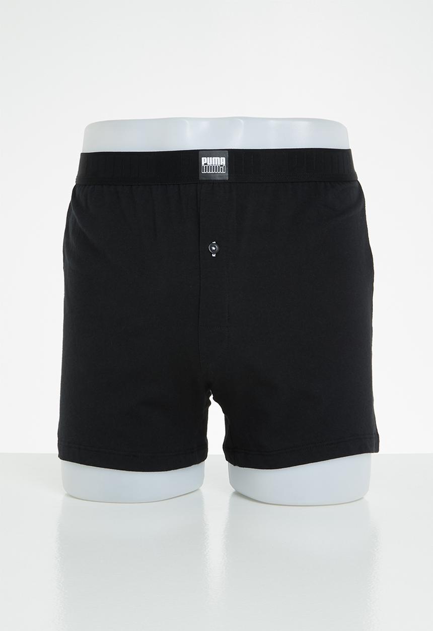 PUMA - Puma men loose jersey boxer 2-pack - black