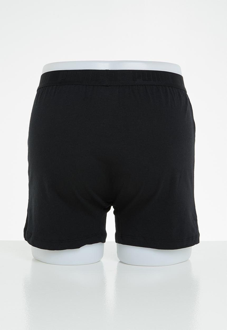 PUMA - Puma men loose jersey boxer 2-pack - black