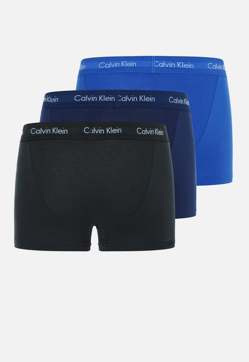 Calvin Klein - 3 Pack low rise trunk - black & blue