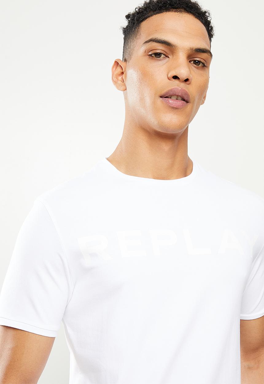 Replay - Chest print tee - white