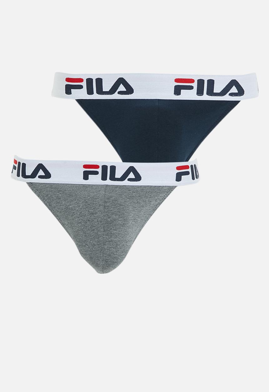 FILA - M35 2 pack tangas - navy & grey 