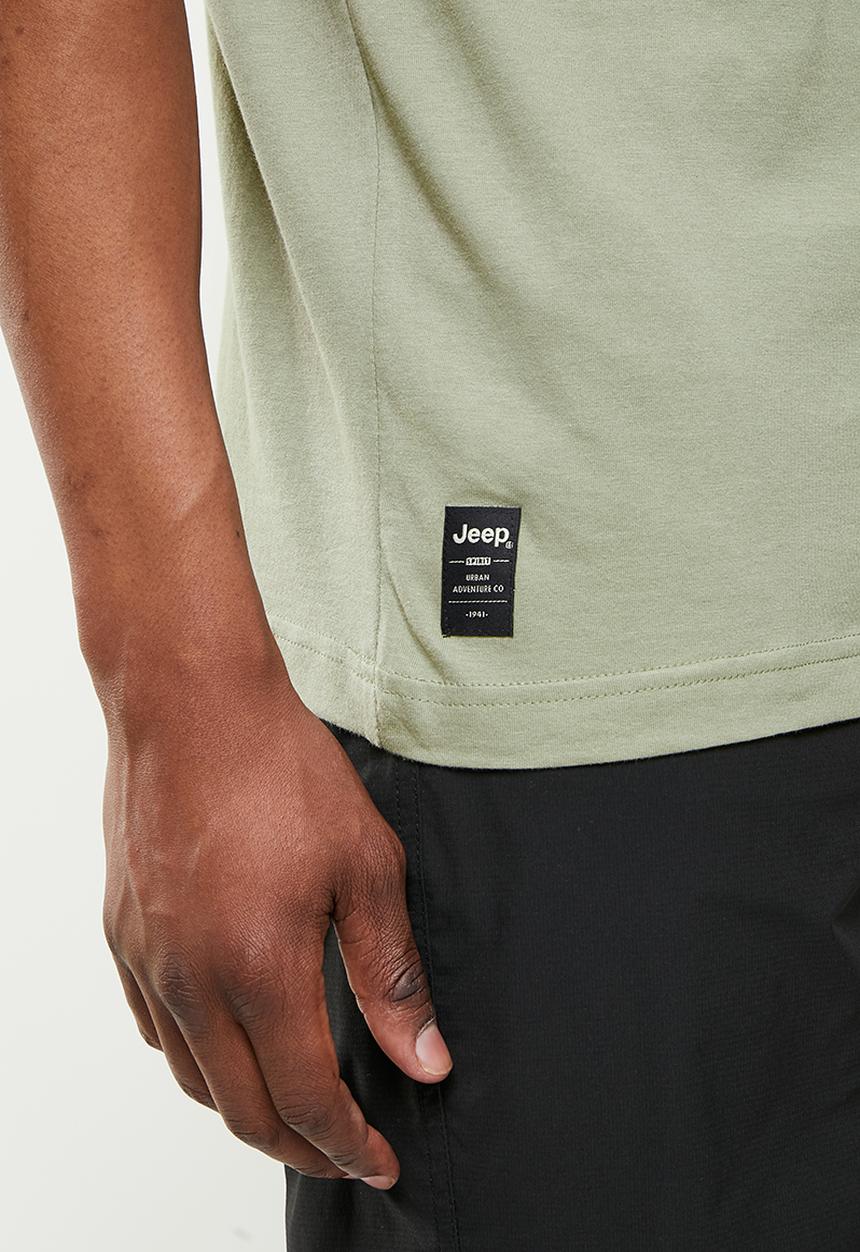 JEEP - High density logo print tee - green