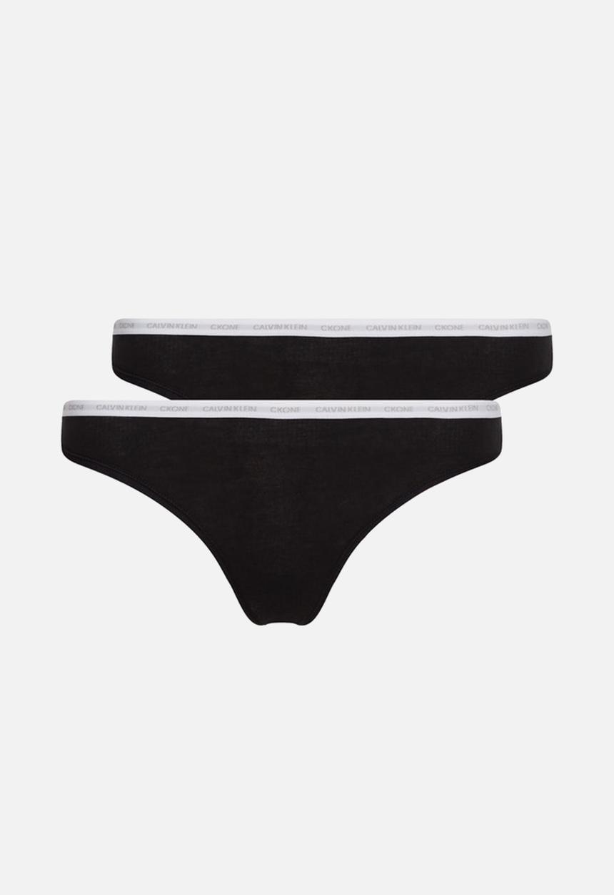 Calvin Klein - Thong 2 pack - black