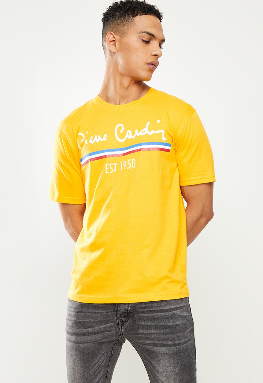 Pierre Cardin - Est heritage t-shirt - yellow