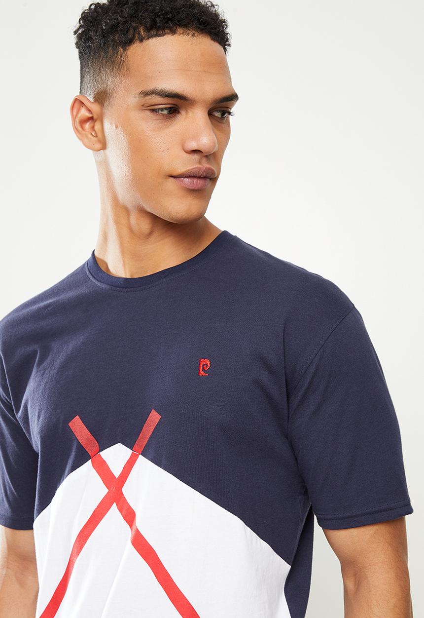 Pierre Cardin - Diamond crew t-shirt - navy