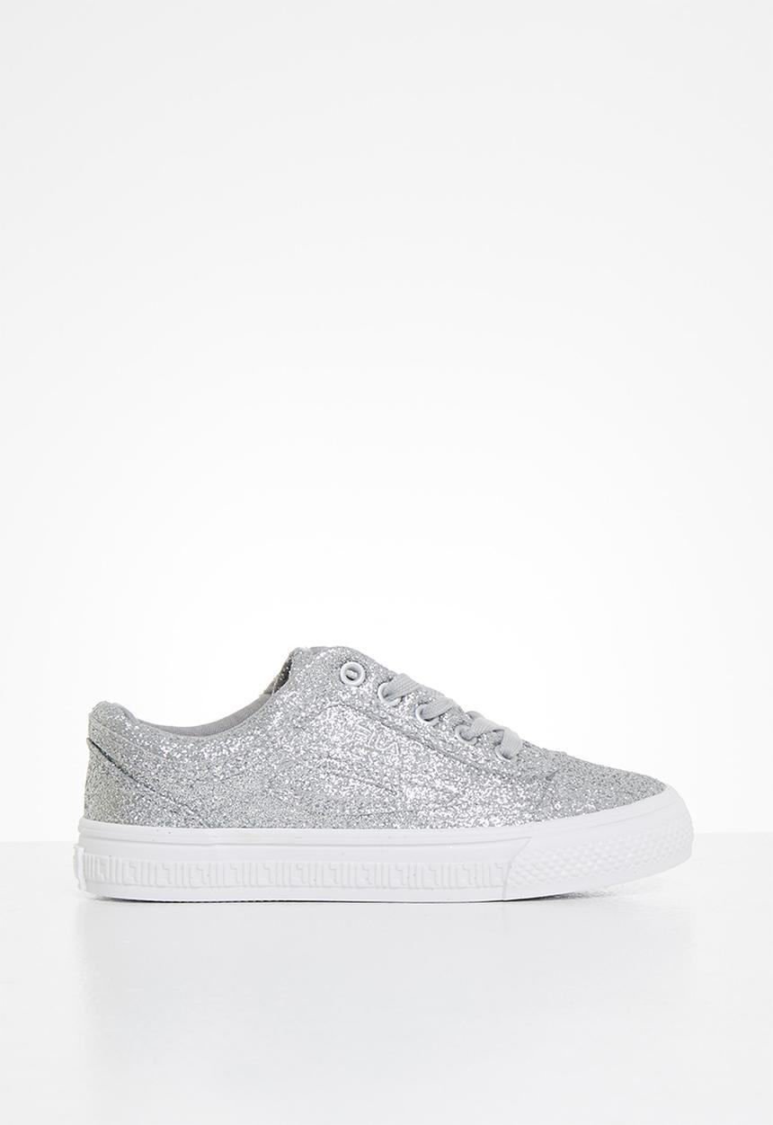 FILA - Classic border 2 glitter - silver glitter & white