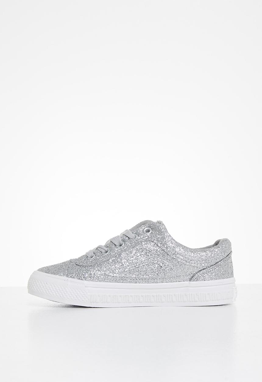 FILA - Classic border 2 glitter - silver glitter & white