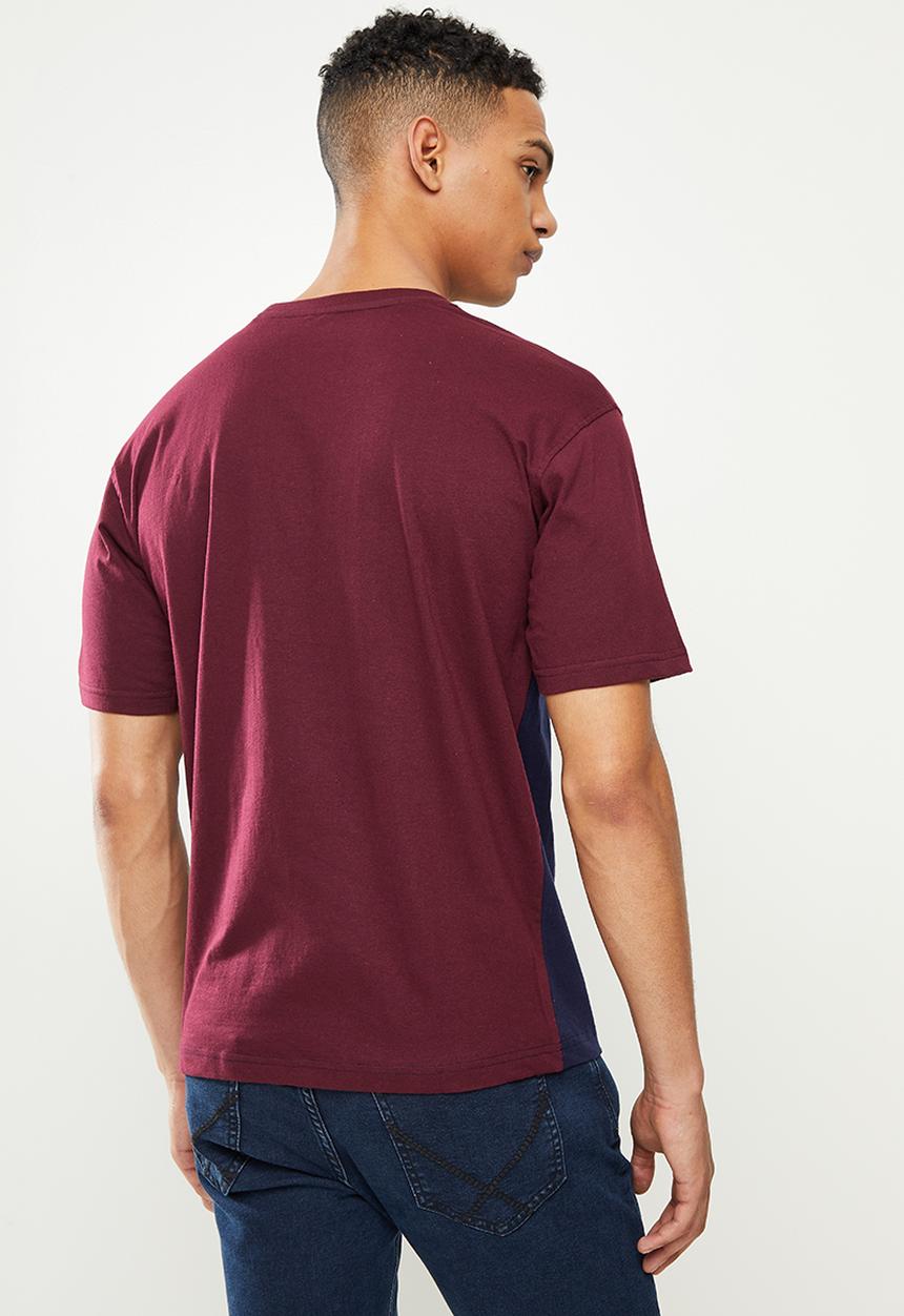 Pierre Cardin - Cut & sew colour block - maroon