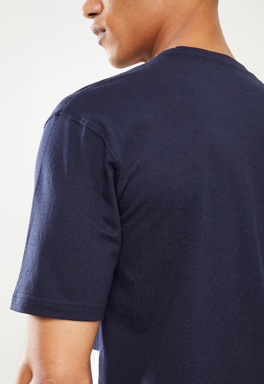 Pierre Cardin - Cut & sew large col block - navy