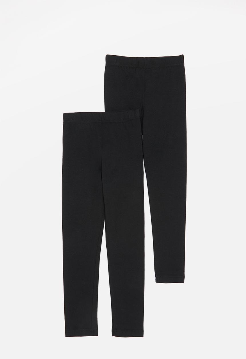 Pop Candy - Younger girls 2 pack leggings - black/black