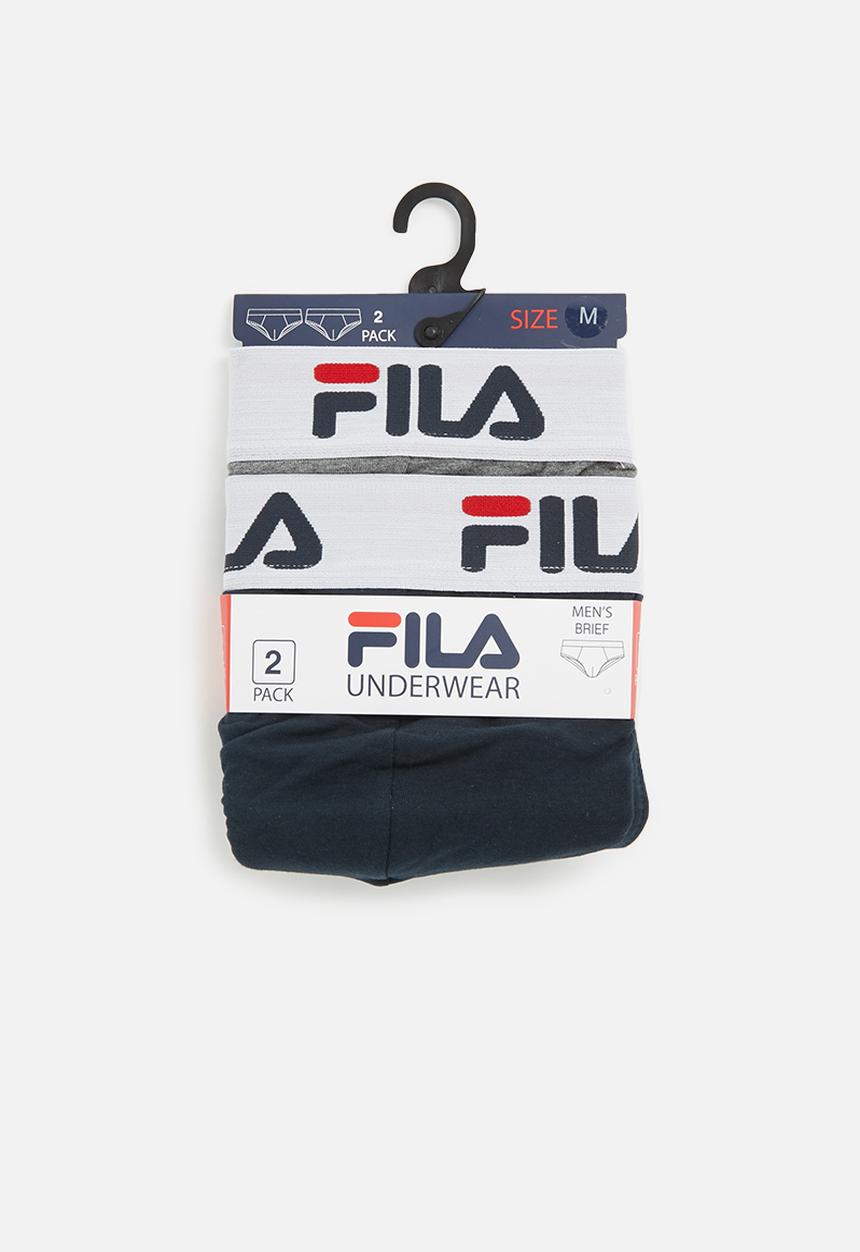 FILA - M35 2 pack tangas - navy & grey 