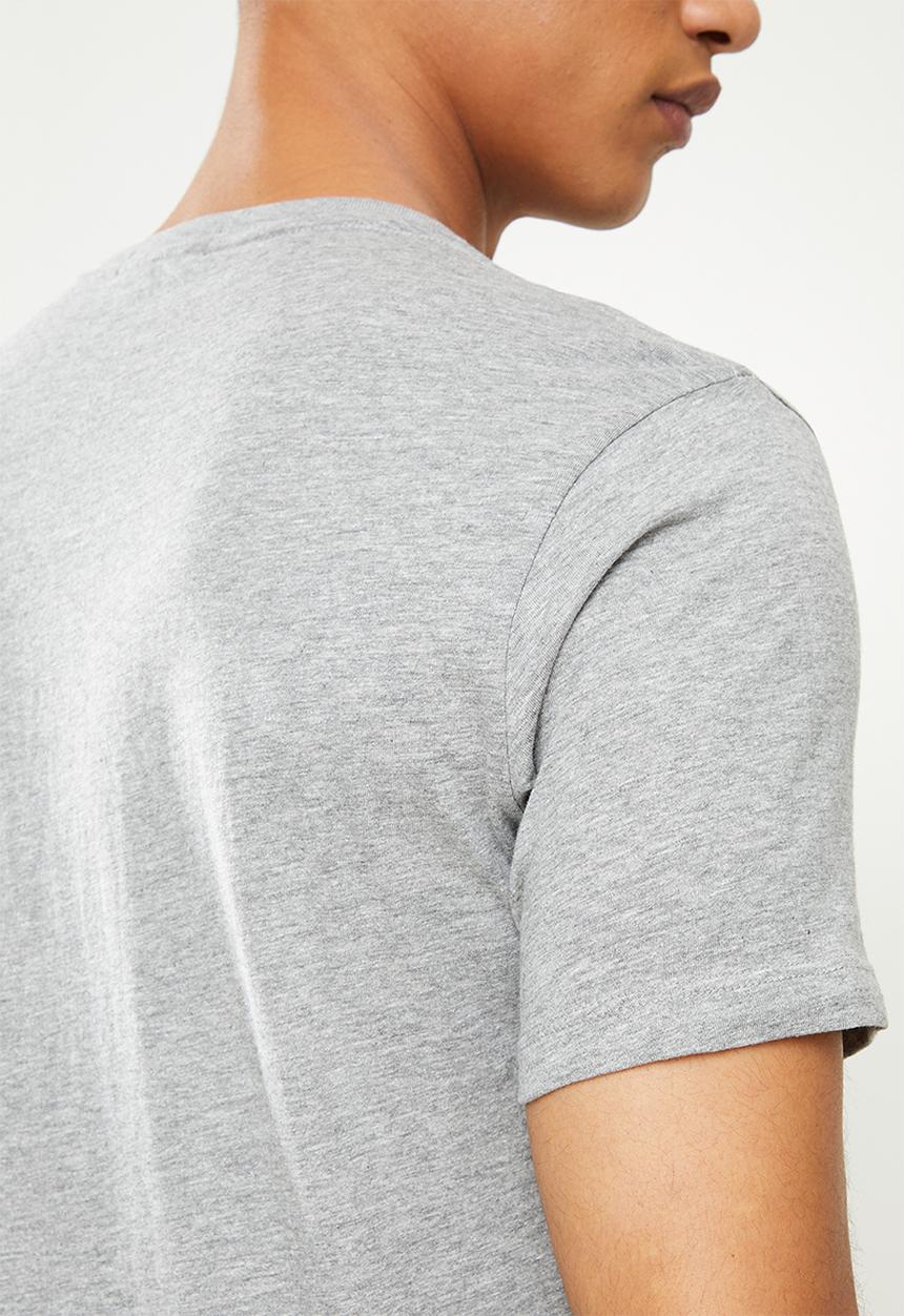Replay - Replay large print tee - grey melange
