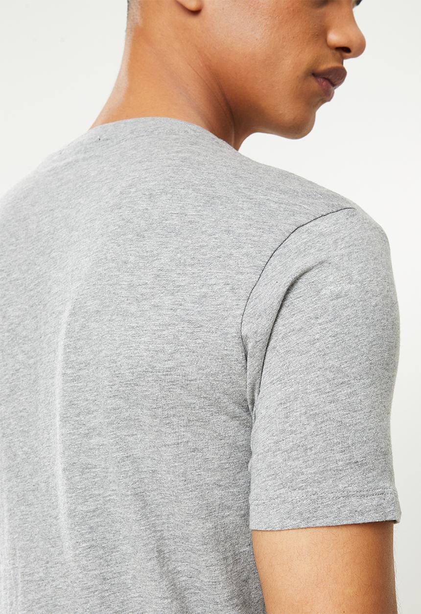 Replay - Left arm patch tee - grey melange