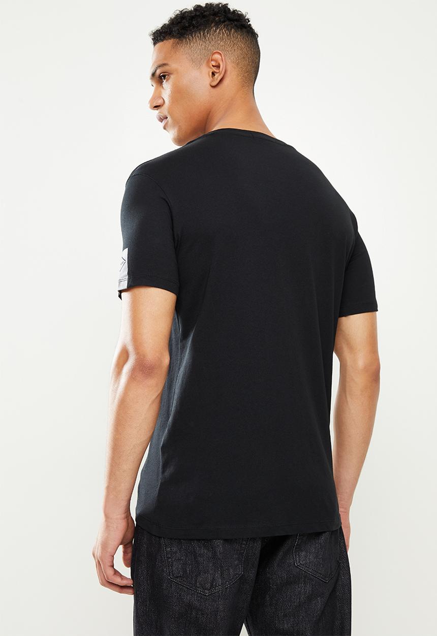 Replay - Left arm patch v-neck tee - black