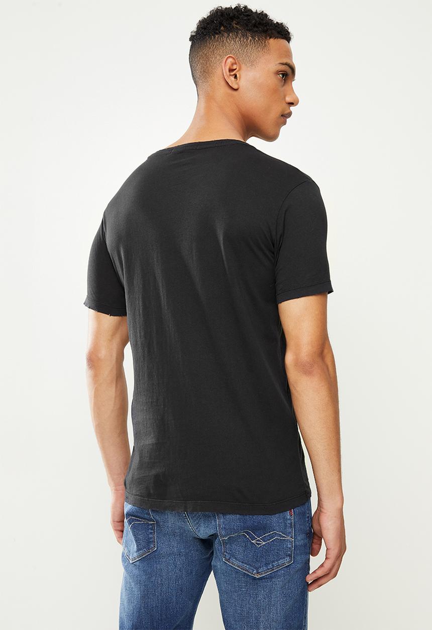 Replay - Square printed tee - black