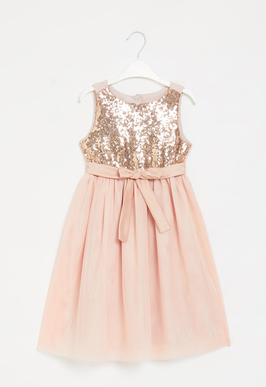 Pop Candy - Sequin tulle dress - rose gold