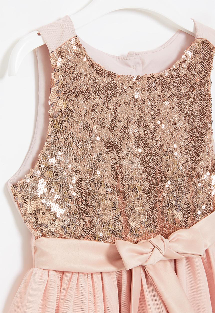 Pop Candy - Sequin tulle dress - rose gold