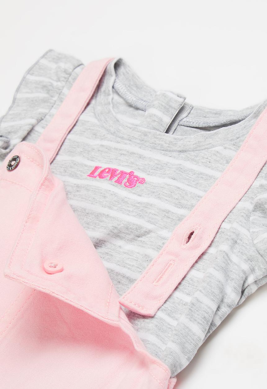 Levi’s® - Levi's lvg skirtall and tee shirt 2 pack - grey & pink 