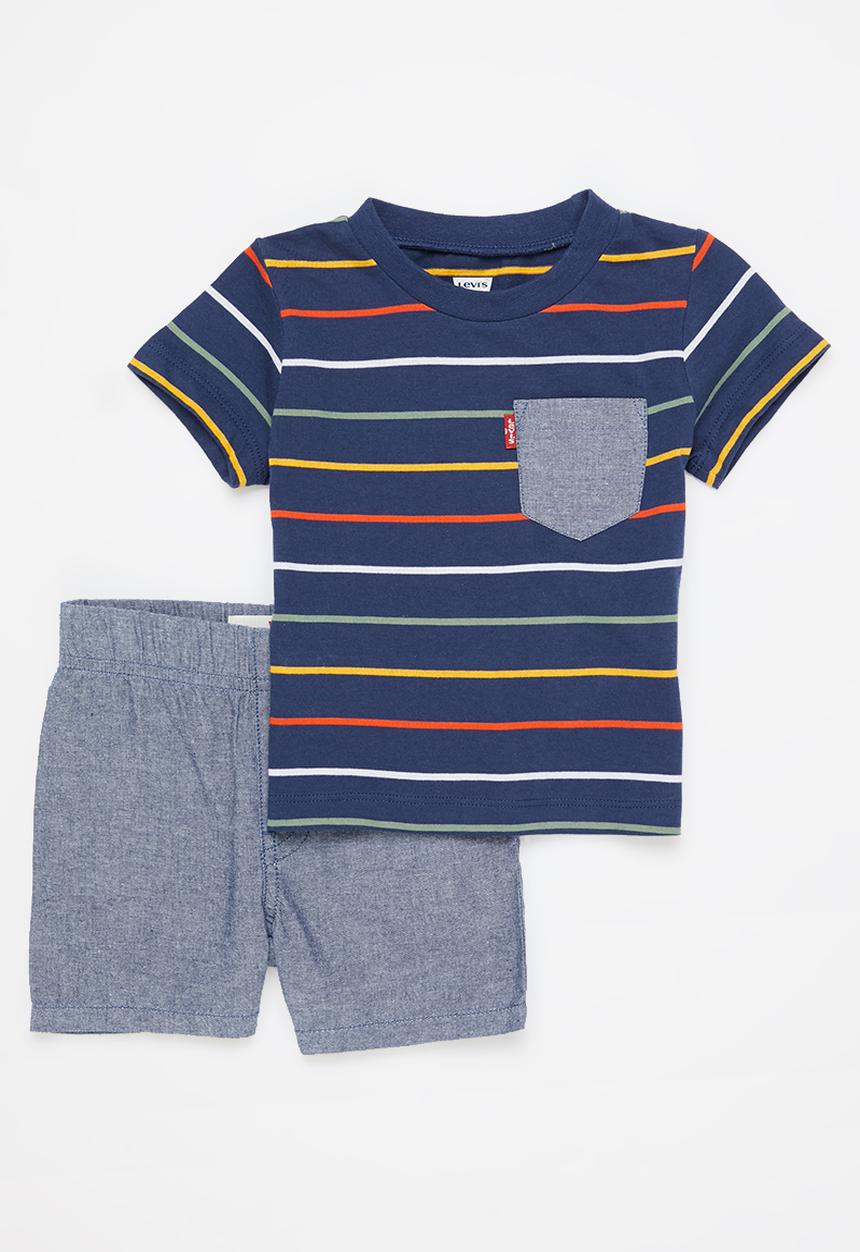 Levi’s® - Short sleeve denim short set - multi 